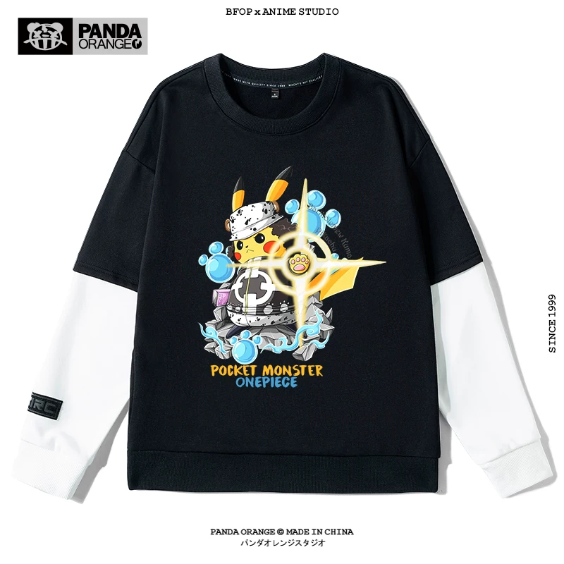 Свитер One Piece ко-брендированный Pokémon Animation Pikachu забавный креативный принт медведь шторм-царь одежда