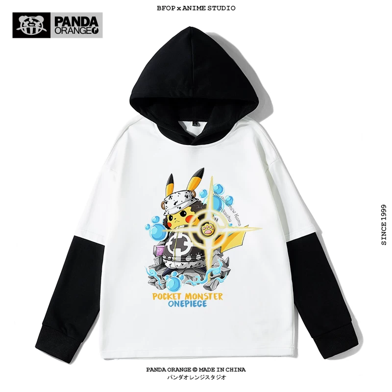 Свитер One Piece ко-брендированный Pokémon Animation Pikachu забавный креативный принт медведь шторм-царь одежда