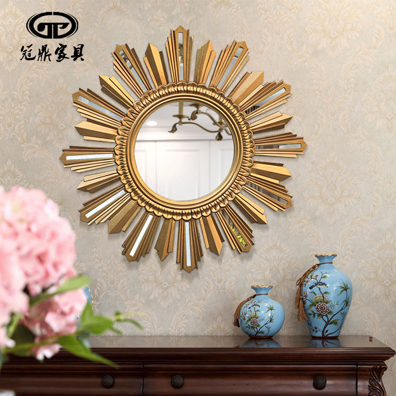 Crown Tripod Custom Sunglasses American Living Room Decoration Mirror Creative Sun Styling Mirror Golden Art Genguan Mirror