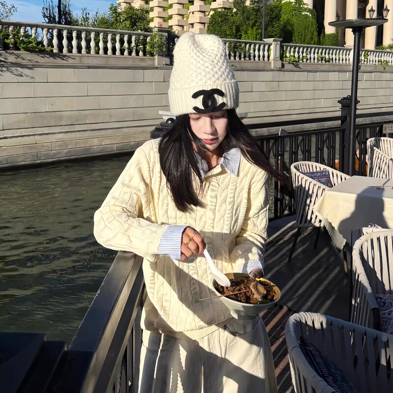 Korean Cable Knit Faux Two-Piece Striped Long-Sleeve Sweater Knitwear Old Money Style Clenafit
