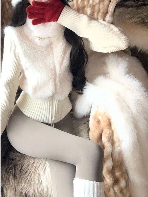 Spring Fashion for Petite Women: Stylish and Sophisticated Tops with a Chic, Chanel-Esque Knit and White Fur Patchwork Jacket