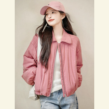 Spring Korean-Style Tops for Petite People, with a High-End Feel, Unique and Super Pretty, Versatile and Fashionable Dopamine Pink Short Jacket