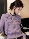 Purple Hooded Sweatshirt for Women, 2026 Spring Hot Item, Petite, Fashionable, Unique, Beautiful, Age-Reducing Zipper Jacket