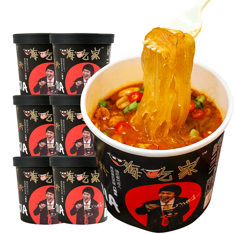 Hi Eat Home Gin Soup Popcorn Flour Instant Vermicelli Rice Thread Punch-free Sweet Potato Powder Chongqing Food Bucket Clothing