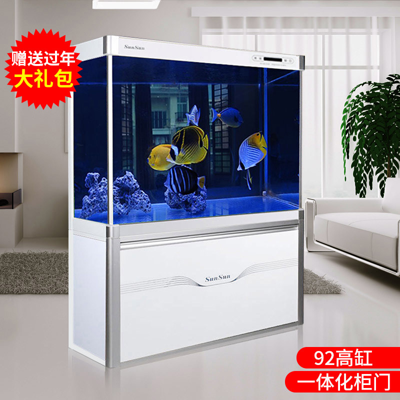Sensen fish tank living room size aquarium 1 2 1 5 meters ecological Golden Dragon Fish Tank bottom filter screen free of water