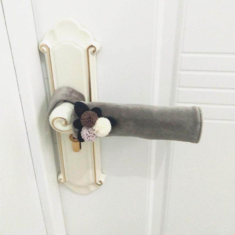 Door handle protective sleeve cloth art warm and crashworthy cushion door handle the glove winter door and gloves the glove