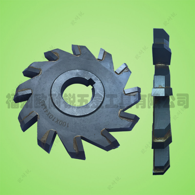 Inlaid alloy chamfering milling cutter disc chamfered three-edge milling cutter welding tungsten steel forming disc milling cutter