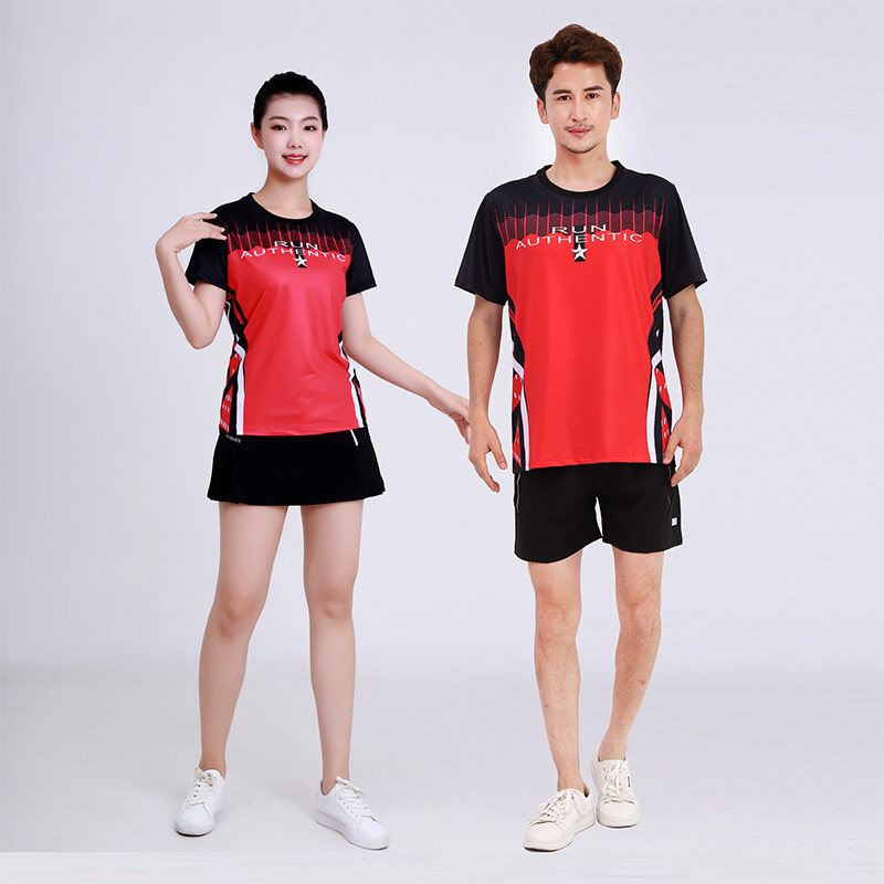 Uke's badminton suit lovers suit men and women speed dry T-shirt summer sweating perspiration breathable tennis sportswear