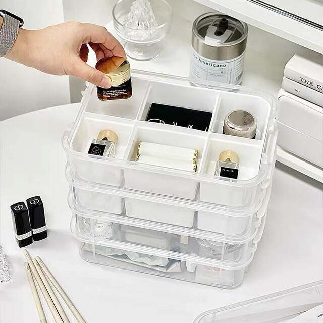 Children's Small Parts Assembly and Sorting Box, Puzzle Storage Box, Lego Toy Building Block Classification Box, Transparent