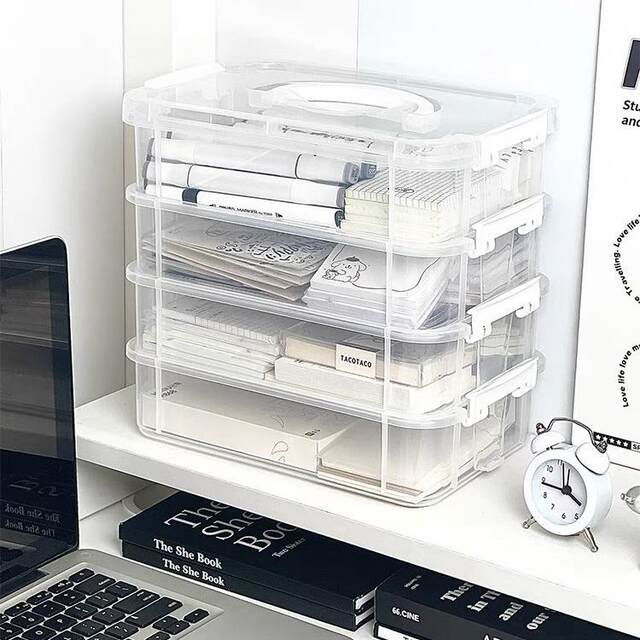 Children's Small Parts Assembly and Sorting Box, Puzzle Storage Box, Lego Toy Building Block Classification Box, Transparent