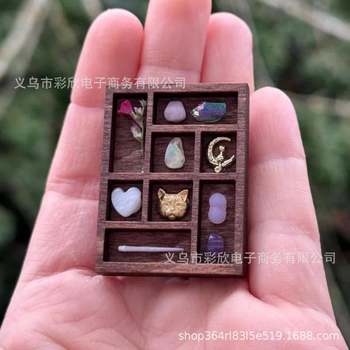 Cross-Border Miniature Wooden Jewelry Storage Rack Desktop Jewelry Display Stand for Shell Specimen Enthusiasts Small Ornaments