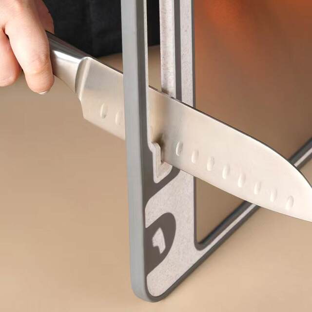 Stainless Steel Cutting Board Defrosting Board with Knife Sharpener Double-Sided Stainless Steel Multifunctional Cutting Board for Home Use