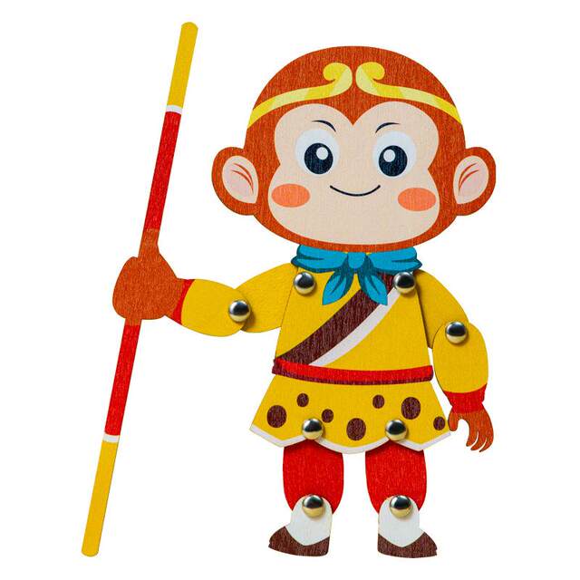 Children's Handmade Journey to the West Character Puppet Material Kit Kindergarten Three Kingdoms Shadow Puppet Show Activity Game Props