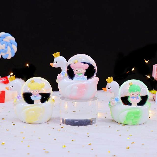 Dreamy Girl's Heart Swan Song Crystal Ball Blind Box Bedroom Atmosphere Decoration Ornament Gift for Girlfriends