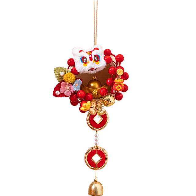 New Year Atmosphere Decoration Handmade Bamboo Tube Bell Pendant 2026 Year of the Horse New Year's Day Spring Festival Hanging Decoration