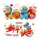 Year of the Horse New Year Window Decoration Electrostatic Stickers 2026 New Glass Stickers Paper-Cut New Year Spring Festival Fortune Word Door Stickers Decorative Supplies
