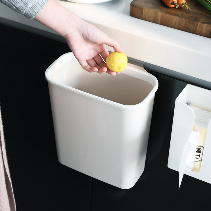 Kitchen kitchen kitchen small trash basket classified household suspension cabinet door special wall-mounted collection box supplies large