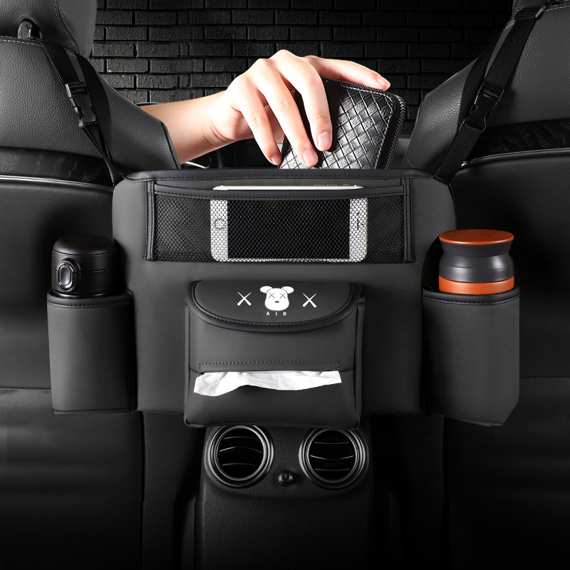 Car Seat Interroom Cartoon Storage Net Pocket Storage Hanging Bag Set Bag In-car Set Bag Mobile Phone Containing Supplies