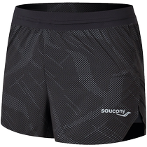 Saucony official mens running sports breathable and lightweight four-way stretch racing woven shorts