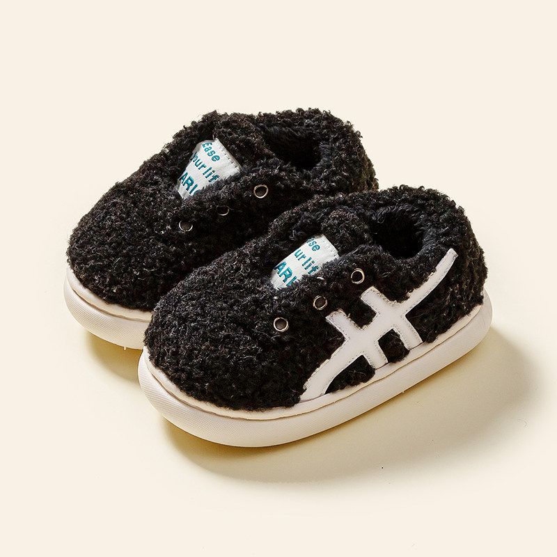 Winter plush children's cotton slippers boys indoor and outdoor bag with non-slip warm home shoes girls baby cotton shoes