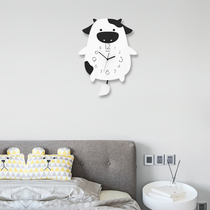 Childrens fashion mute cartoon clock wall clock living room home bedroom personality creative modern minimalist decorative clock