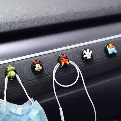 Cute cartoon car multi-function small adhesive hook car front adhesive creative adhesive hook car storage small hook