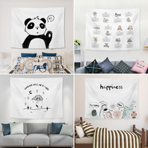 ins style simple net red background cloth Room layout Bedside decoration hanging cloth Bedroom dormitory transformation wall cloth tapestry