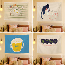 Net celebrity Japanese anime ins style background cloth hanging cloth wall decoration room dormitory layout wall cloth live tapestry