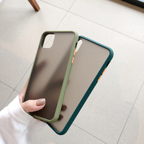 Simple color border frame shell iphone12 Apple 11 mobile phone case 8plus dark night Green xsmax frosted soft shell 7plus net red men and women XR Anti-drop protective cover 6PU