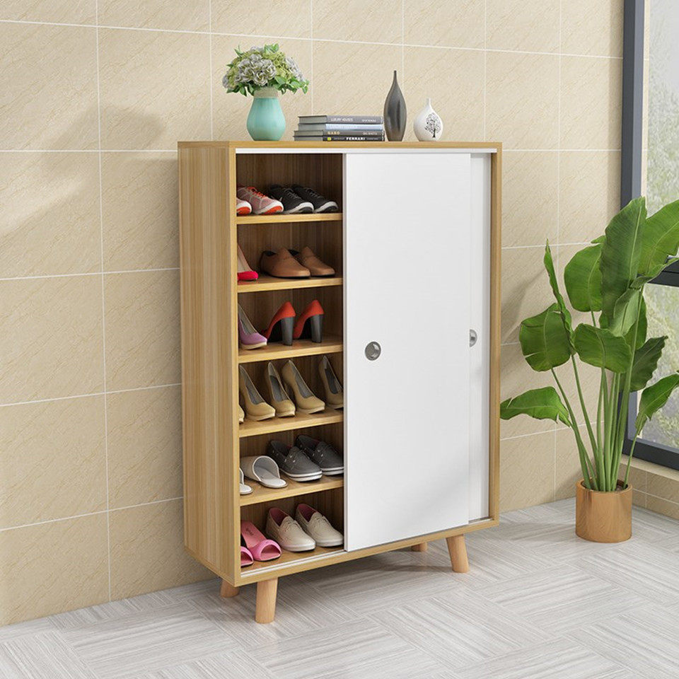 Sliding door sliding door bedroom balcony cabinet shoe cabinet length 60 90 120cm width 40 height 130 living room storage cabinet
