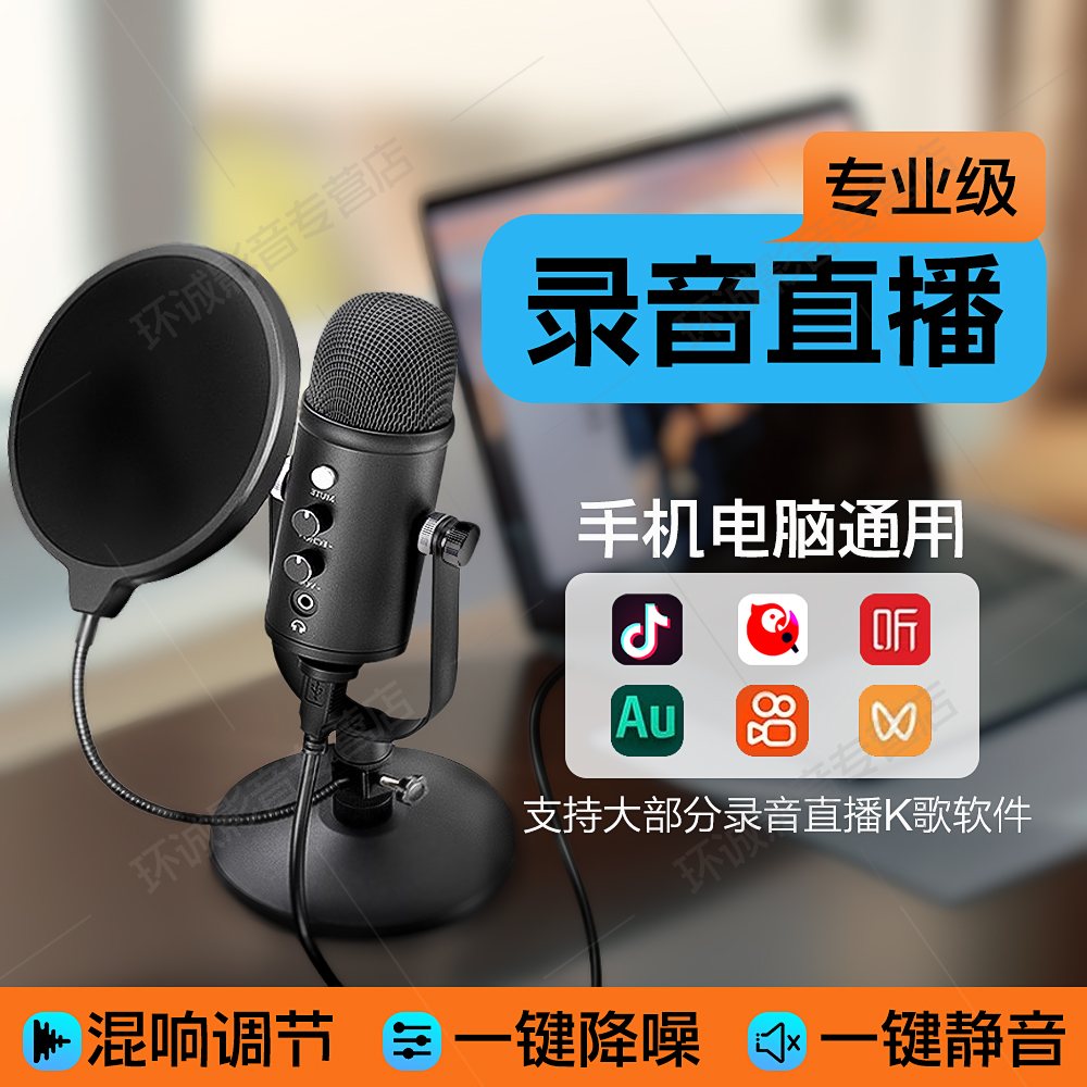 Official genuine high quality noise reduction recording microphone reverberation