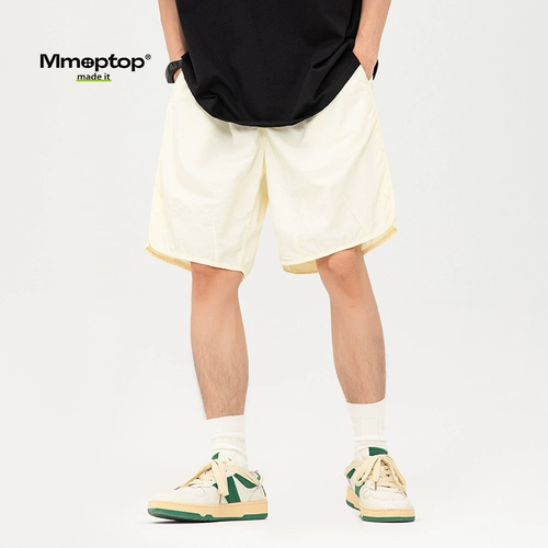 Летние шелковые пляжные штаны для отдыха, спортивные быстросохнущие тонкие шорты, свободный крой