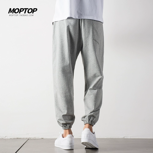 Летние трикотажные спортивные трендовые штаны для отдыха, оверсайз, в корейском стиле