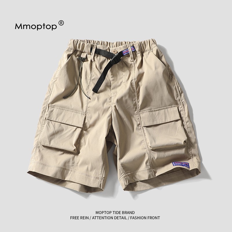 Mmoptop Japanese cargo shorts men's summer thin ins tide brand loose casual pants five points pants men's tide