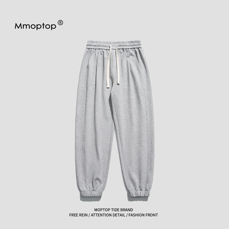 Mmoptop Academy Wind grey bunches Sports pants men's fall Tide Cards Casual Pants Pituitary Pants Thin-Taobao