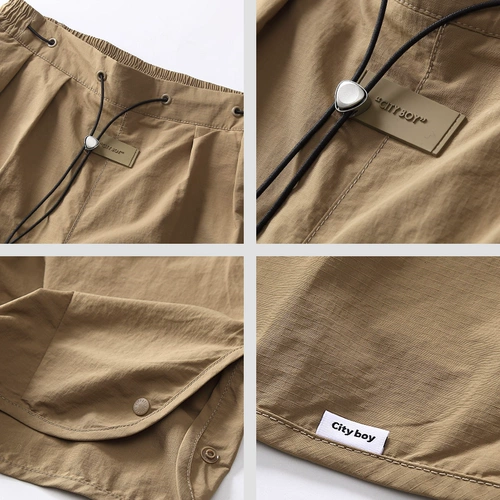 Летние шелковые пляжные штаны для отдыха, спортивные быстросохнущие тонкие шорты, свободный крой