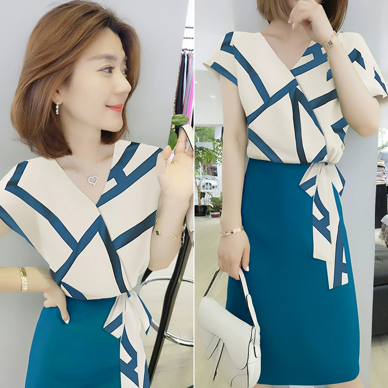 Thời trang nữ thiết kế cảm giác thích hợp sọc khí chất là đầm voan mỏng mùa hè nữ châu âu mới mùa hè 2021 - váy đầm