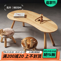 Nordic minimalist children table home solid wood baby small table modern kindergarten game table and chairs suit study table