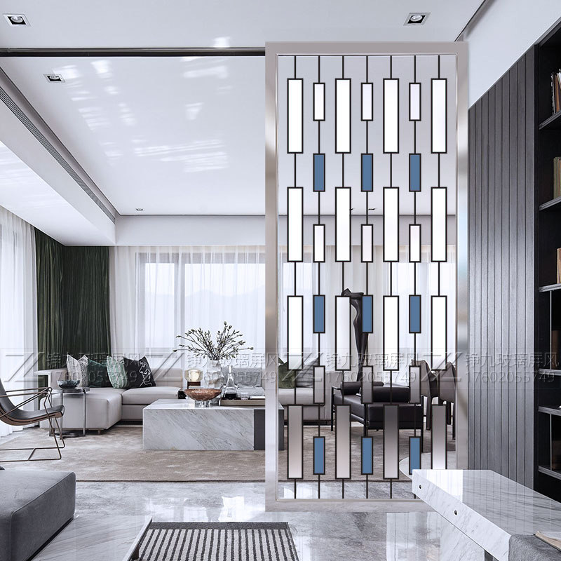 Nordic Living Room Waterproof Glass Screen Partition Wall Shower Dressing Room Frosted Crafts Hyun Guan Light Extravagant Decoration Modern