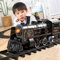 Childrens simulation all-electric track classical model toy high-speed rail train retro steam train toy boy