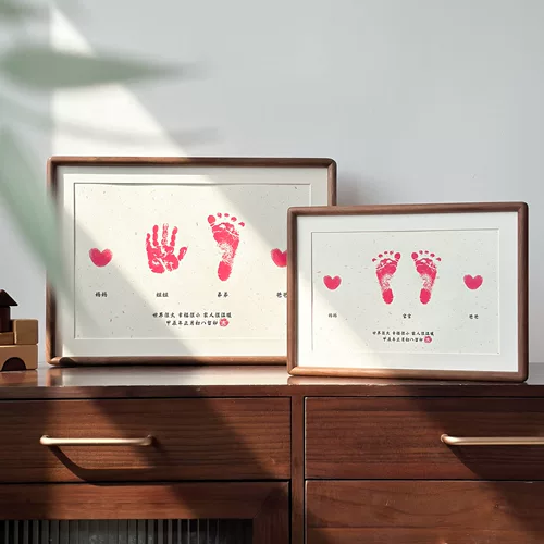 Памятные детские отпечатки рук и ног, чернильная подушечка, фоторамка