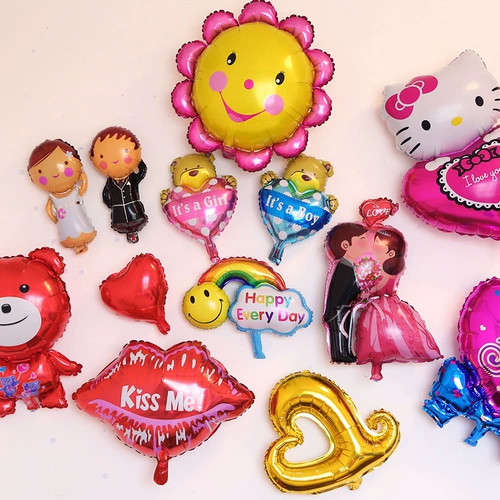 Мультяшный надувной воздушный шар, детское вечернее платье, подарок на день рождения, 10 шт