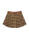 College Style Brown Plaid Woolen Pleated Skirt American Retro High-Waisted A-Line Short Skirt Half Skirt for Women Autumn