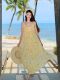 Beach Vacation Yellow Slimming and Whitening Printed Spaghetti Strap Dress for Women 2025 New Sexy Summer Stunning Dress