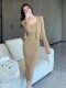 French-Style Elegant Knit Set for Women 2026 Early Spring Dress with Rhinestones, One-Shoulder Strap Dress, Cardigan Two-Piece Set