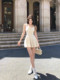 French-Style Pure and Elegant Bow-Tie Suspender Dress, Feminine and Rich Lady-Like, Waist-Cinching, Slimming Short Skirt, New Summer Style