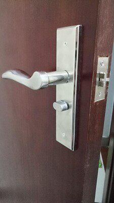 Single tongue door lock stainless steel bathroom lock indoor bedroom mute single tongue lock bathroom room door lock toilet universal