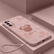 Huawei p40pro mobile phone shell p30 cartoon p40Pro Mickey protective sleeve p30pro lens full package anti-fall liquid silicone straight side curved screen soft shell p40pro personality mesh red