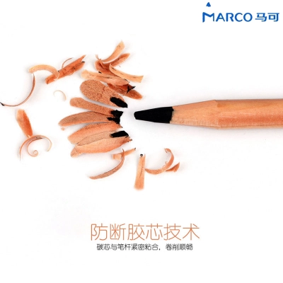 Marco Marco Pencil Renault Printed Pen Cassenger Pen Студент рисунок художественные продукты Ученые по живописи с мягкой углеродной ручкой 3010 Профессиональная закуска углерод