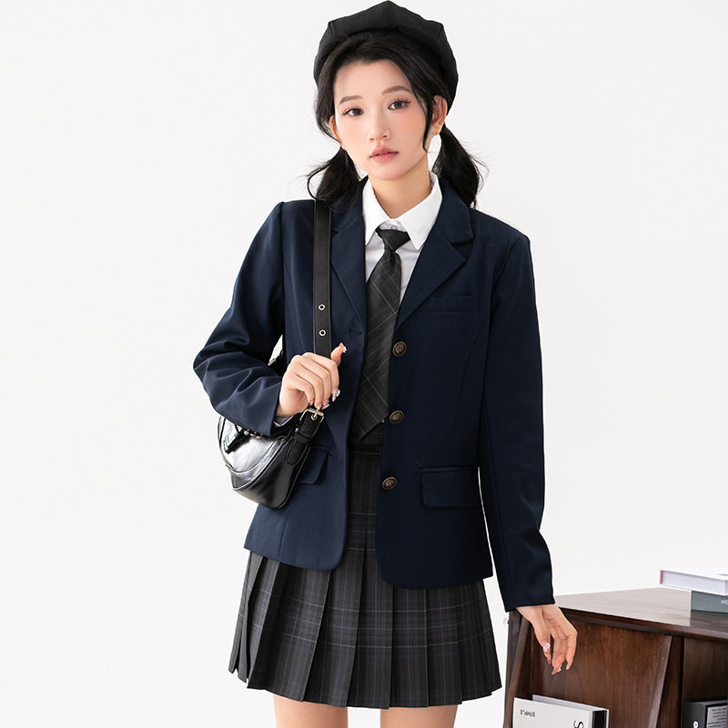 Japanese JK uniform suit jacket, spring and autumn style, authentic student/high school uniform, full set of suit.